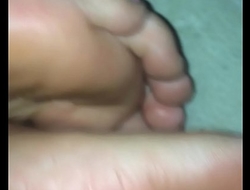 uncovering and cumming on them SEXY SLEEPY PINK TOED SOLES