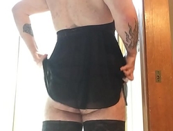 tiny dick white sissy faggot loves to wear lingerie for you